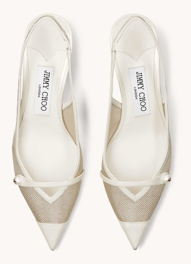 Jimmy Choo Amita 45 slingback cipele s detaljima od teleće kože