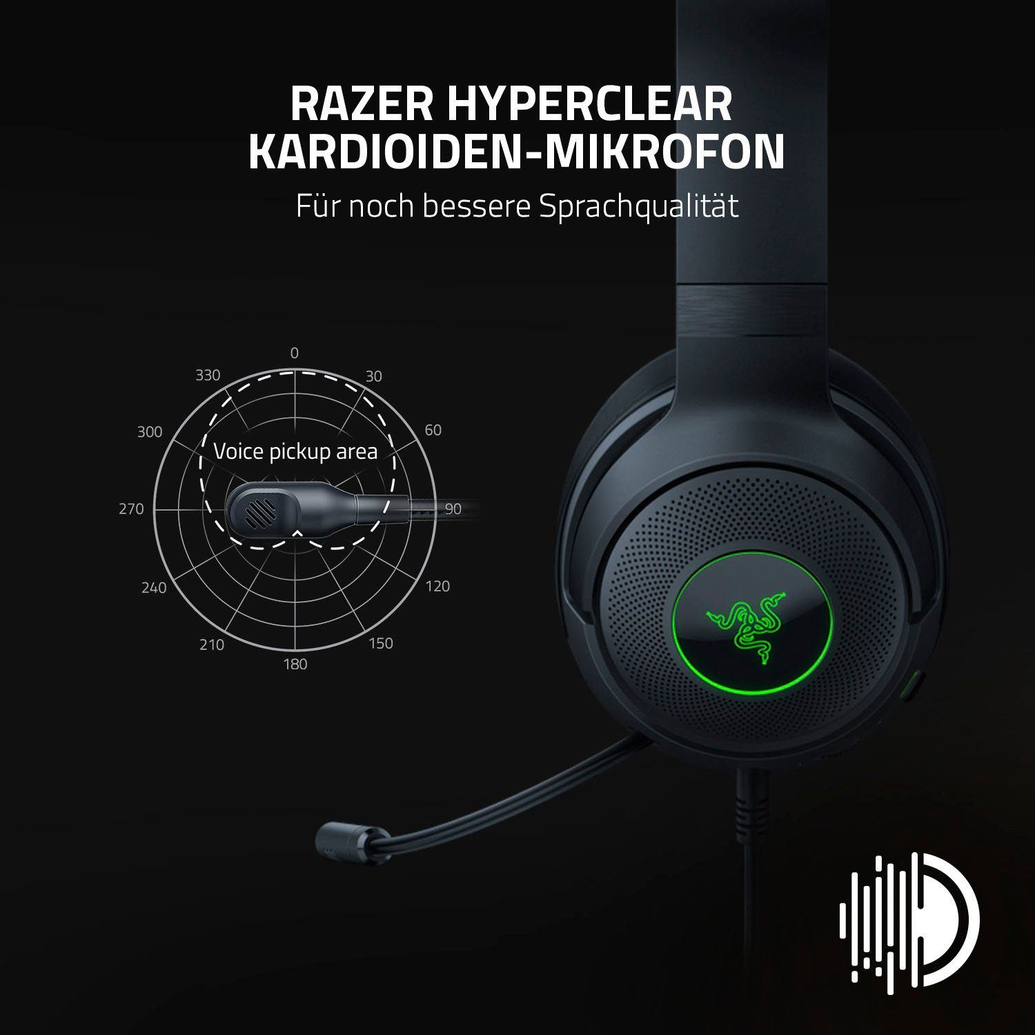 RAZER Kraken V3 X Gaming-Headset (Stummschaltung)