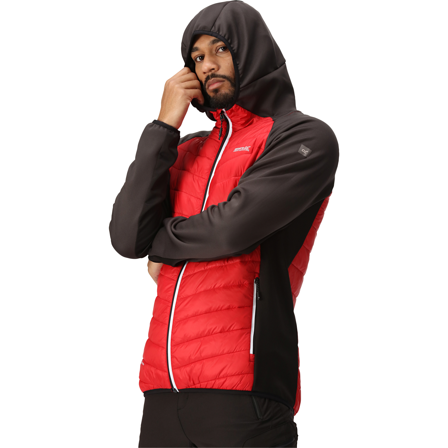 Regatta Herren Jacke Andreson VIII Hybrid (rot/schwarz)