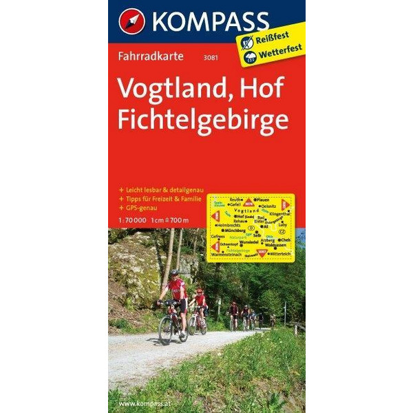 Vogtland - Hof - Fichtelgebirge 1 : 70000 - Fahrradkarte
