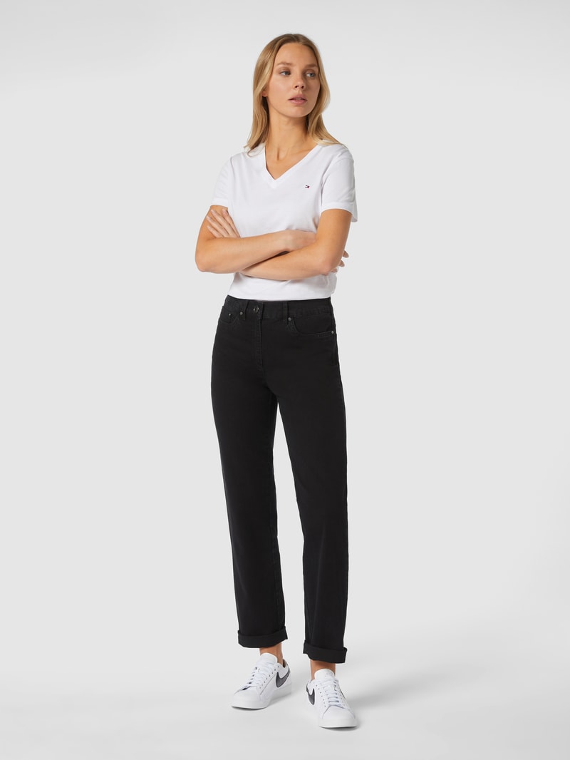 Comfort Fit Jeans mit Stretch-Anteil Modell 'Greta' in schwarz