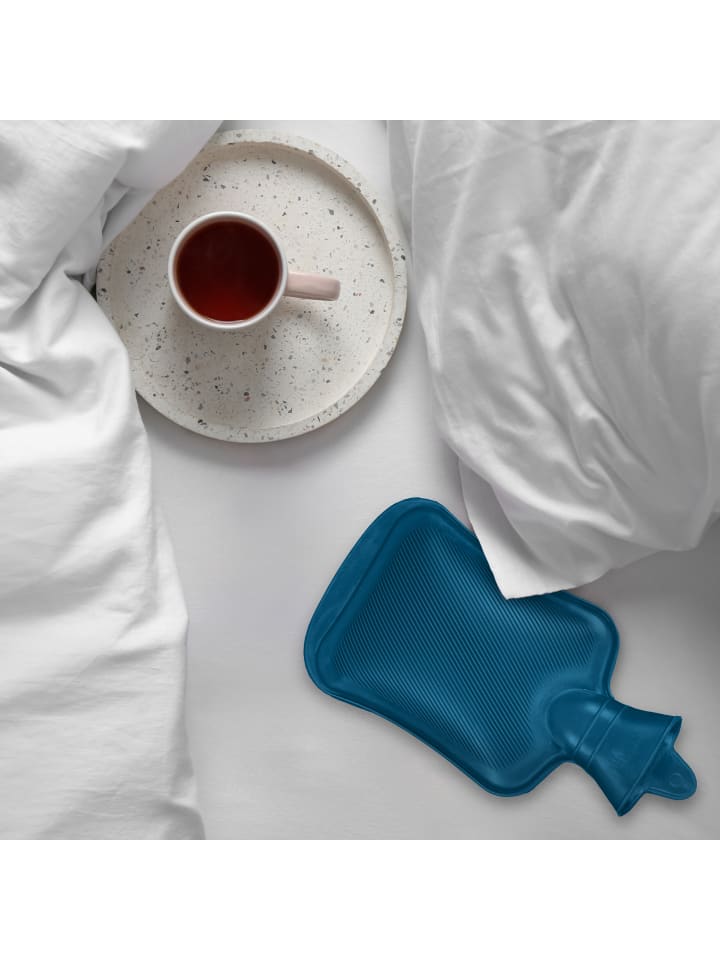 relaxdays Wärmflasche in Blau - 1 Liter günstig kaufen onesize