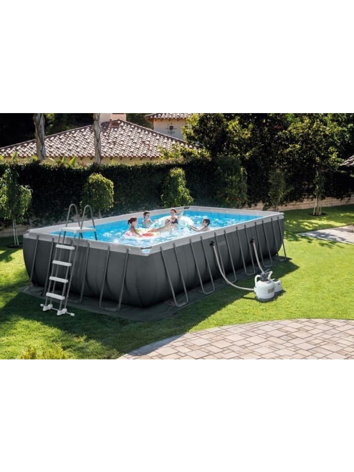 Intex Framepool-Set Ultra Quadra XTR 732x366x132 cm in Grau ab 6 Jahre günstig kaufen onesize