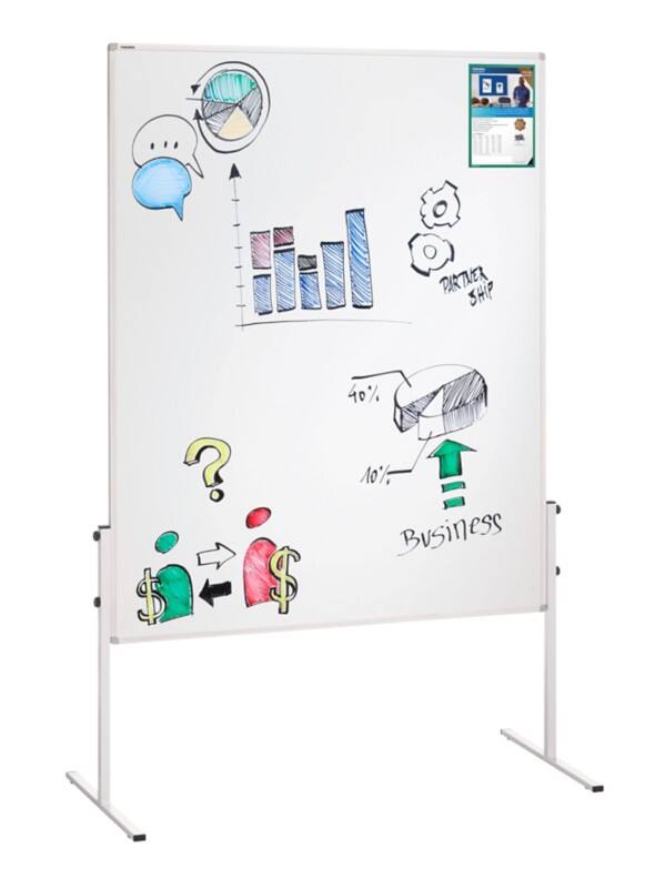 Franken X-tra!Line Mobiles Whiteboard Magnetisch Lackierter Stahl Doppelseitig 150 (B) x 120 (H) cm