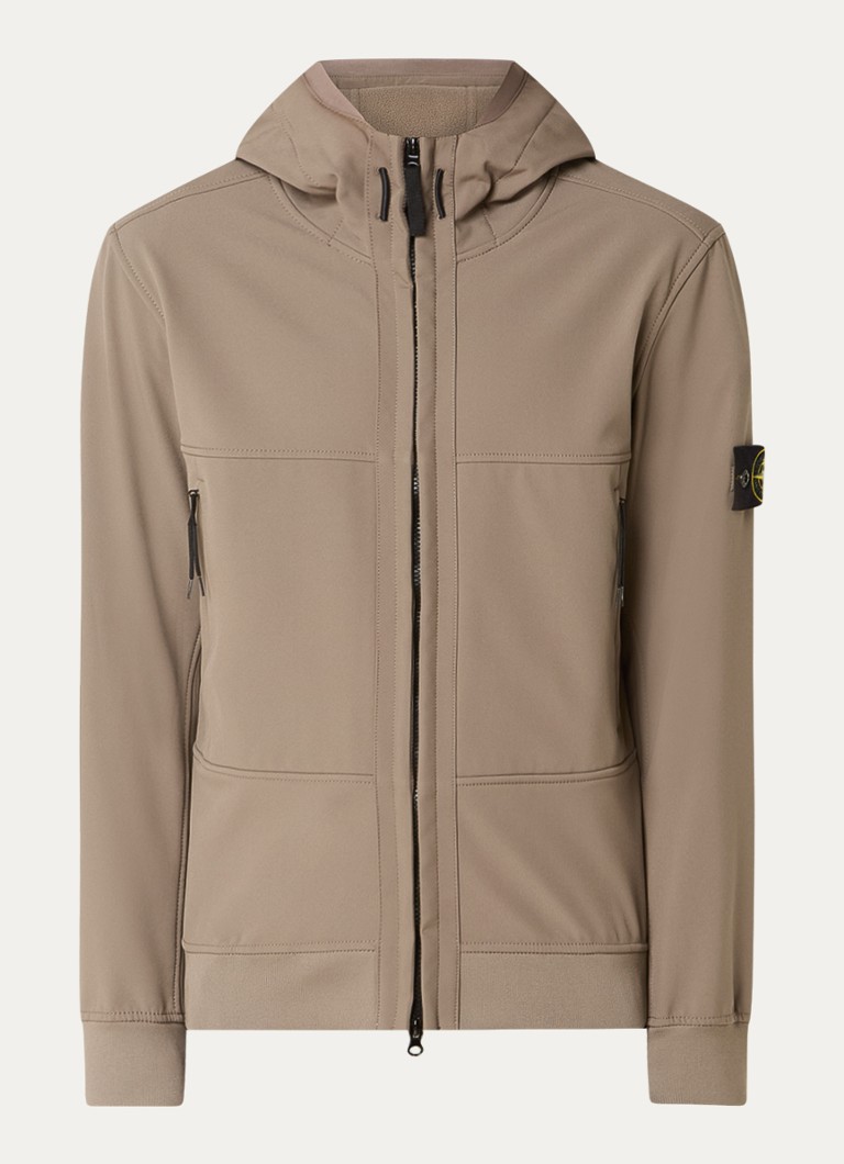 Μπουφάν Stone Island 8115Q softshell με τσέπες με φερμουάρ και λογότυπο