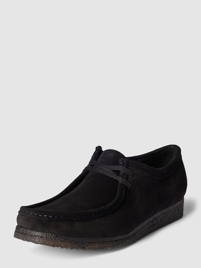 Mokassins aus echtem Leder Modell 'WALLABEE' in schwarz