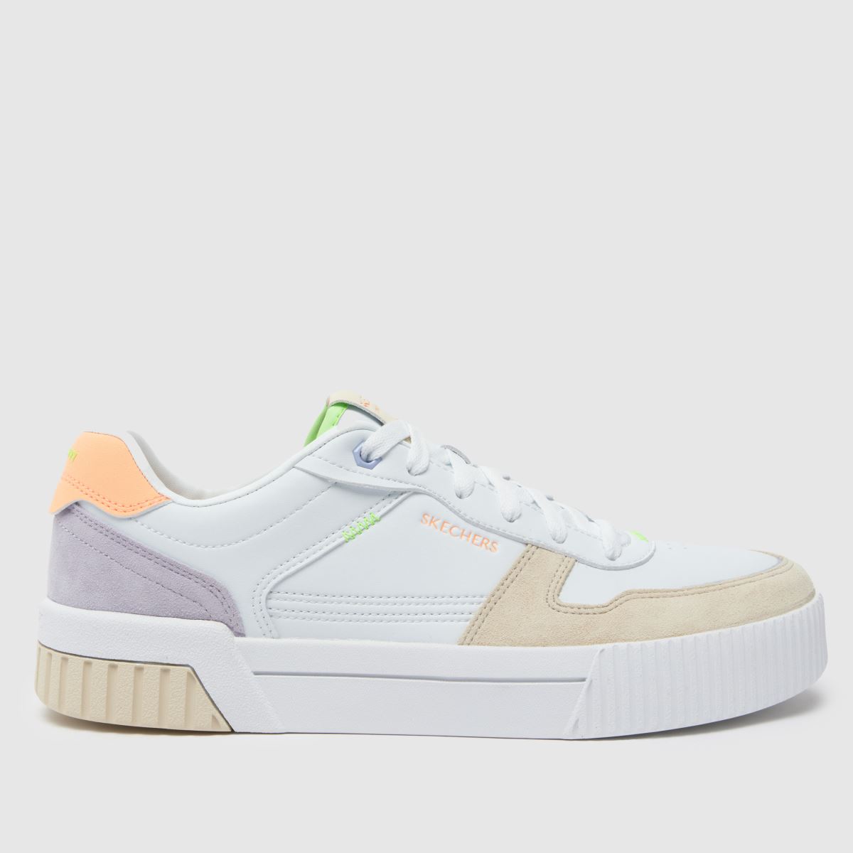 SKECHERS Jade - snygga sneakers i vitt med multifärgad färg