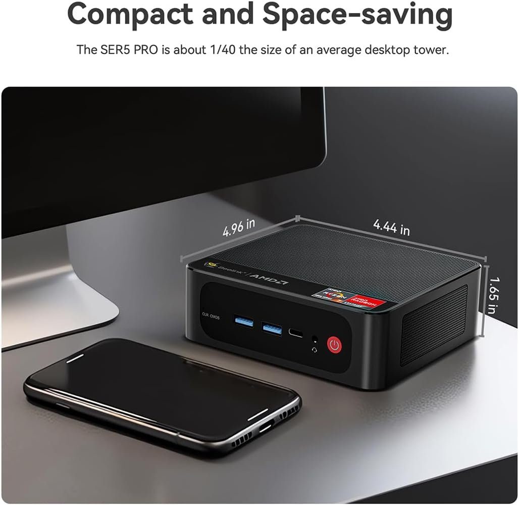 Beelink Ryzen 7 Business mit Windows 11 Computer Mini Pc Office HomeOffice Pc Mini-PC (AMD Ryzen 7 5700U, Radeon Graphics, 32 GB RAM, 1000 GB SSD, Luftkühlung, 2 Monitor Anschlüsse,Multimedia Workstation,AMD,Business,Angebot)