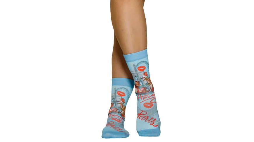 wigglesteps Damen Socken AMOUR Light Blue