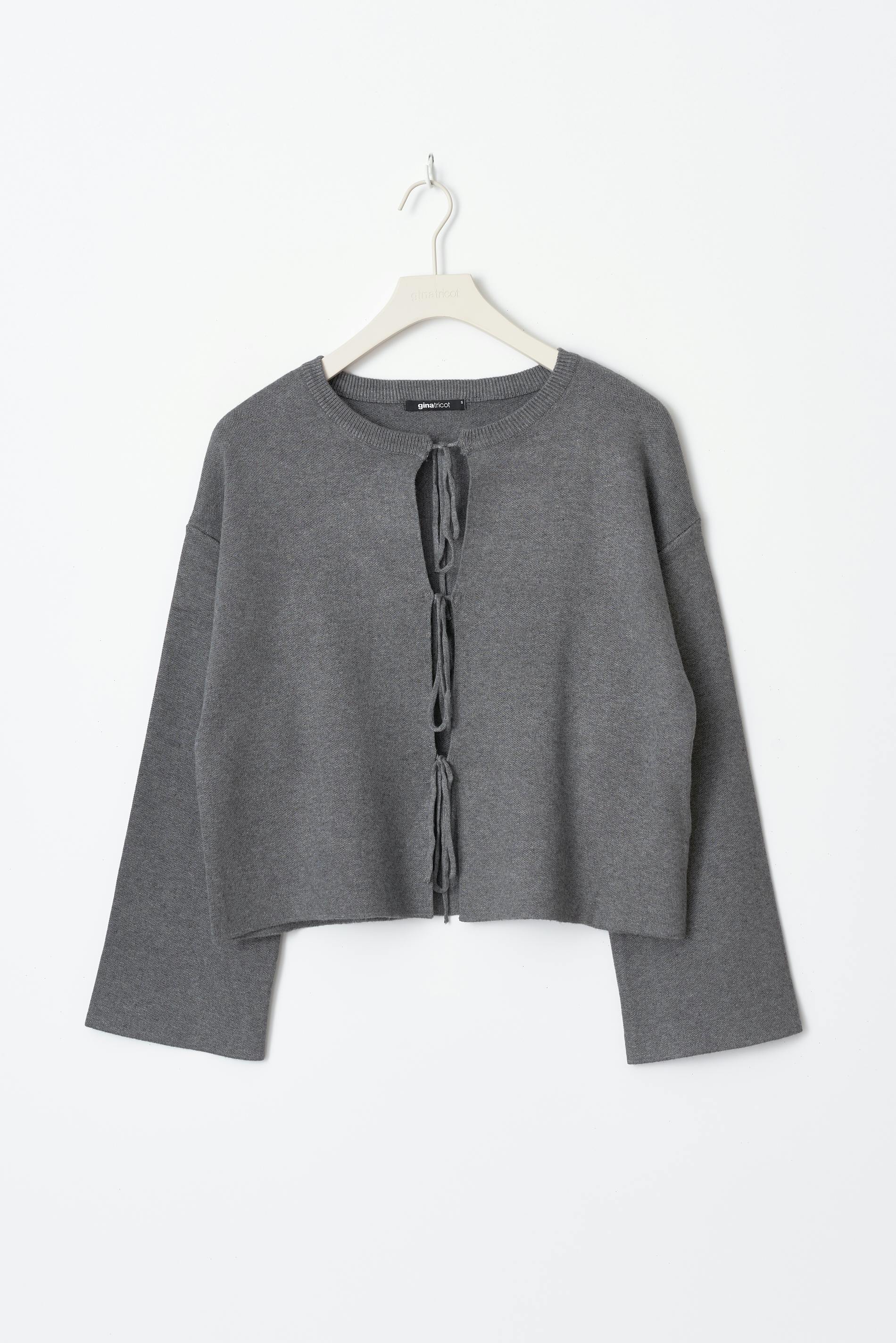 Knitted tie cardigan