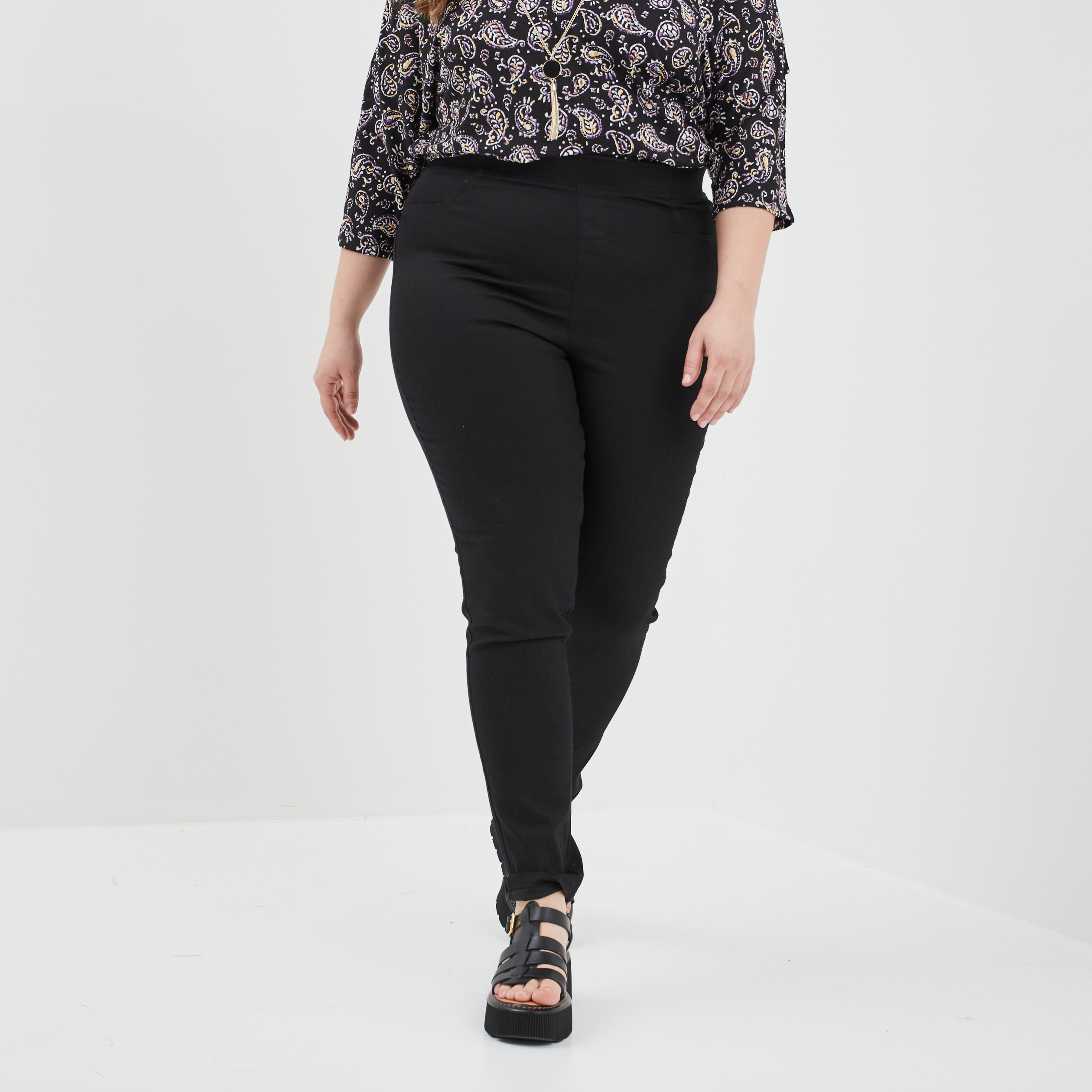 Jegging noir femme grande taille | La Halle