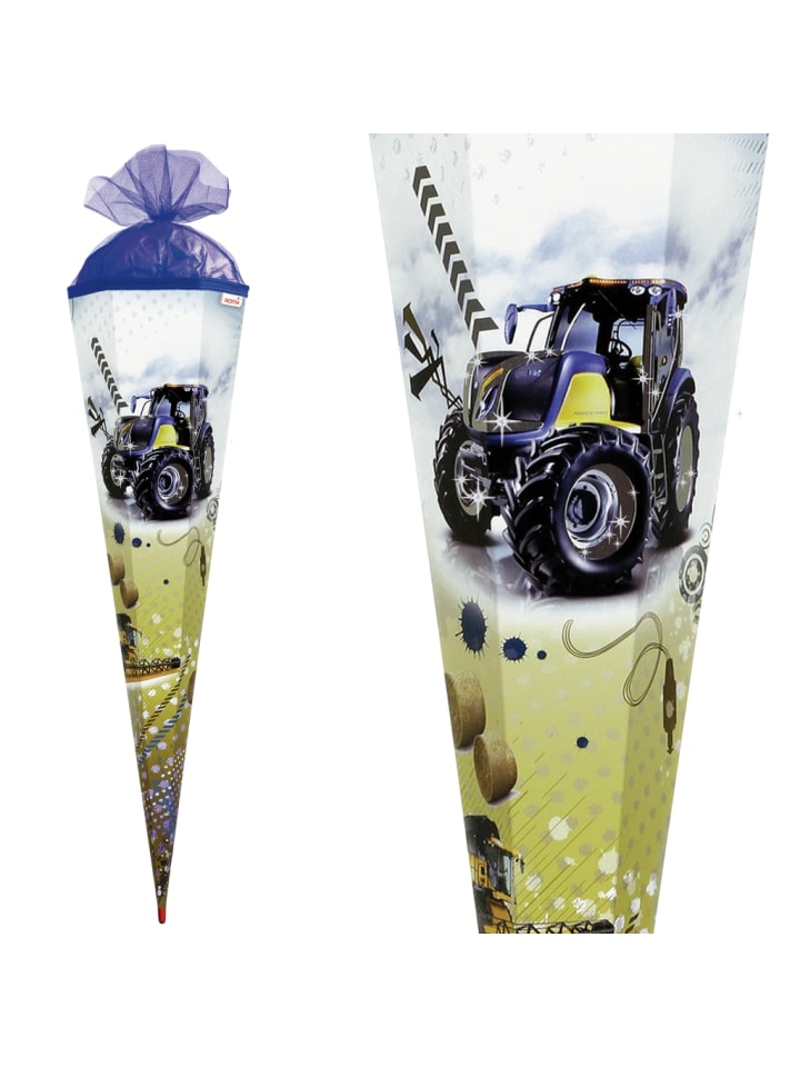 ROTH Schultüte groß Traktor 85 cm, Silberfolie in Bunt günstig kaufen onesize