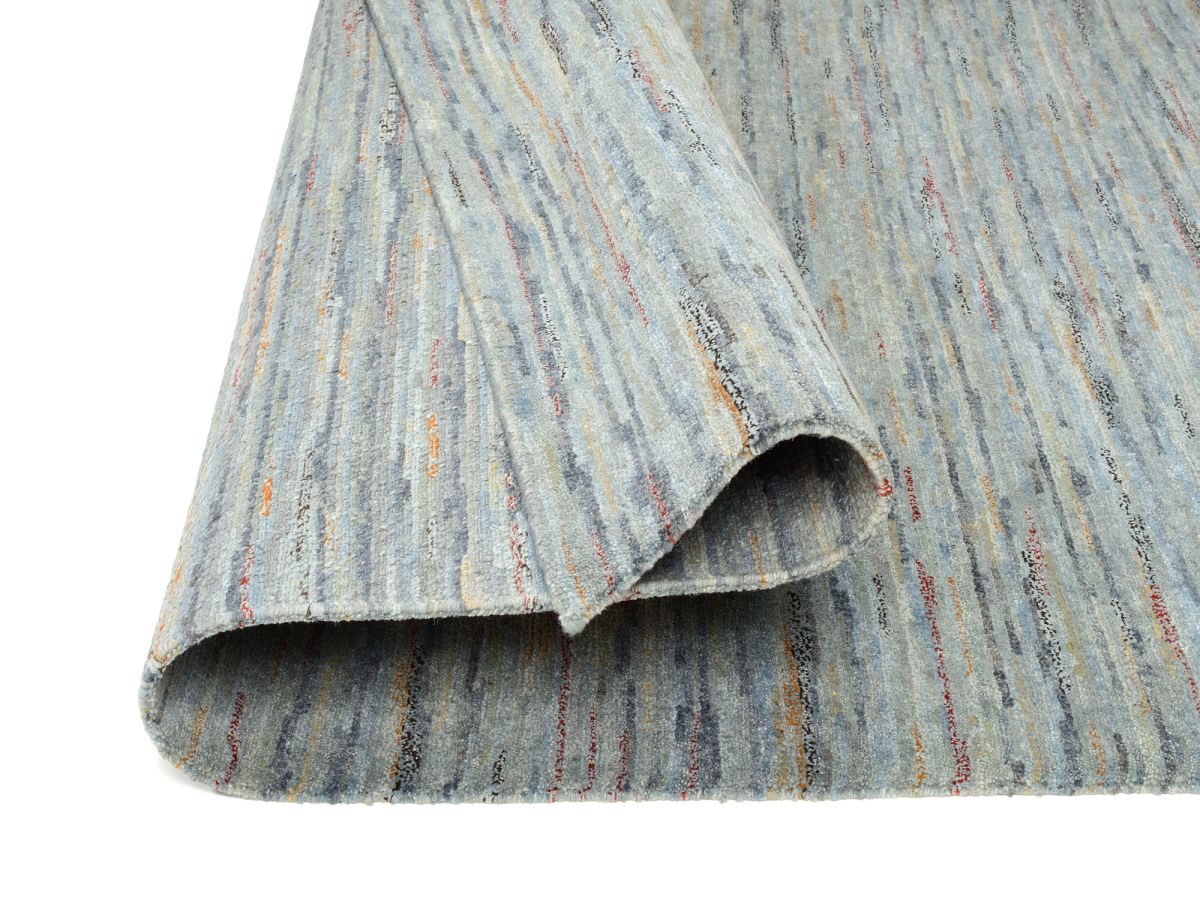 Teppich aus Nepal Himali Linea Silber-Grau 140 x 200 cm