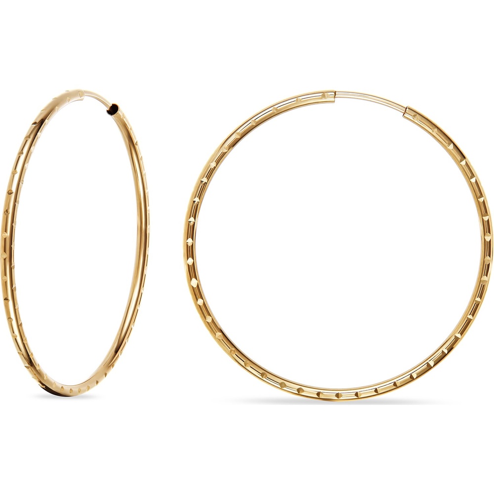 FAVS Créoles 375 Or jaune Boucles d'oreilles