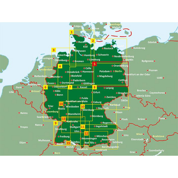 Berlin - Brandenburg - Magdeburg, Autokarte 1:150.000, Blatt 5 - Straßenkarte