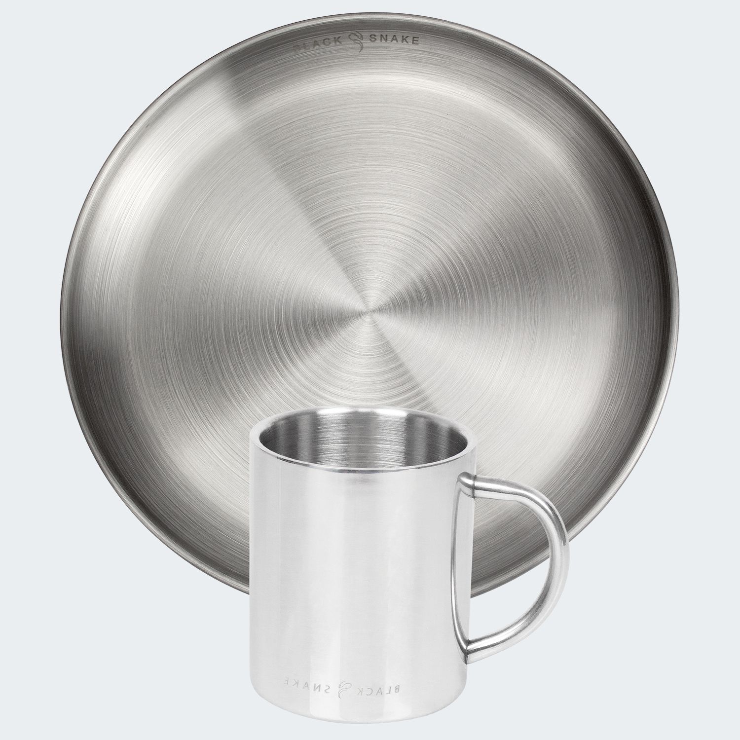 Black Snake 2-teilig Edelstahl Campinggeschirr Set