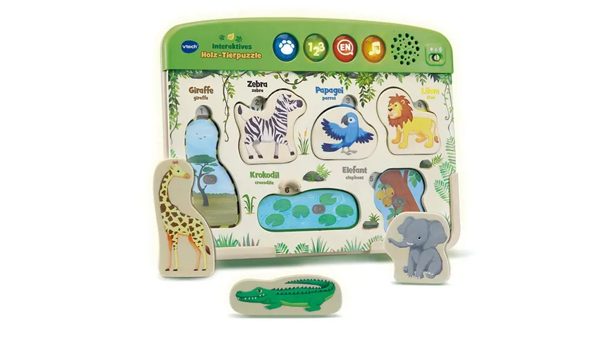 VTech - Baby - Interaktives Holz-Tierpuzzle