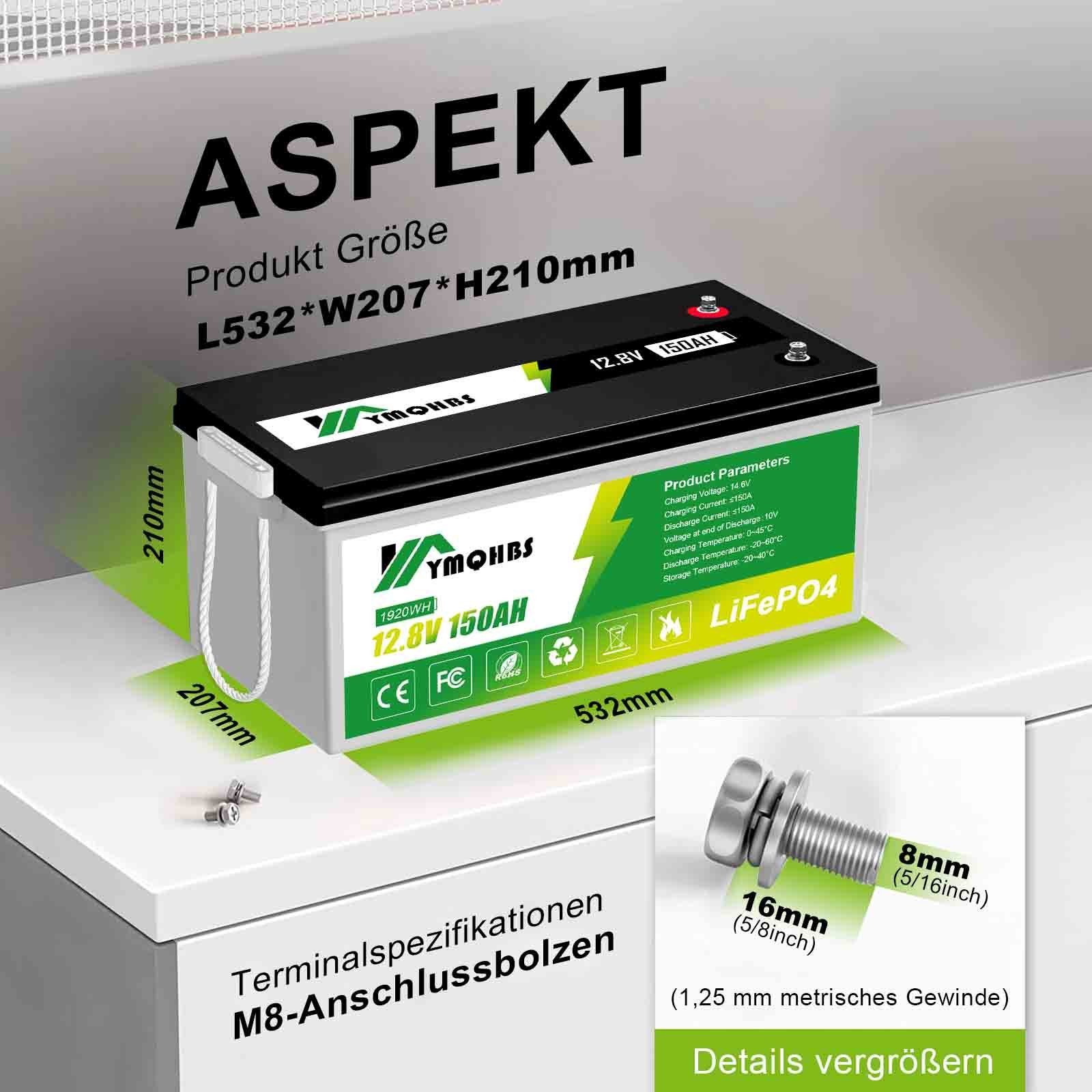 GLIESE Solarmodul 240W Solar Panel Kit mit 150Ah LiFePO4 Akku 150A BMS, 240,00 W, Monokristallin, (120W Solarpanel, 150Ah Akku, Solar Laderegler, 3m Solarkabel)