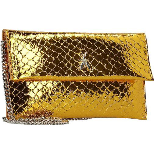 Patrizia Pepe Fly Clutch Tasche Leder 21 cm