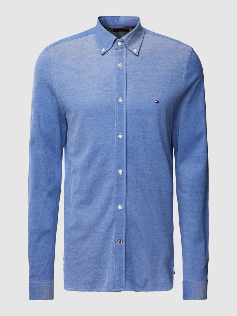 Freizeithemd mit Button-Down-Kragen in royalblau