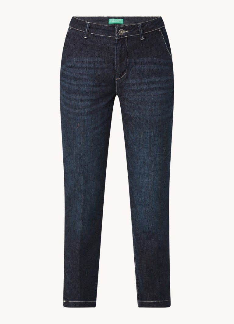Jeans Benetton a vita media e vestibilità slim con finitura slavata