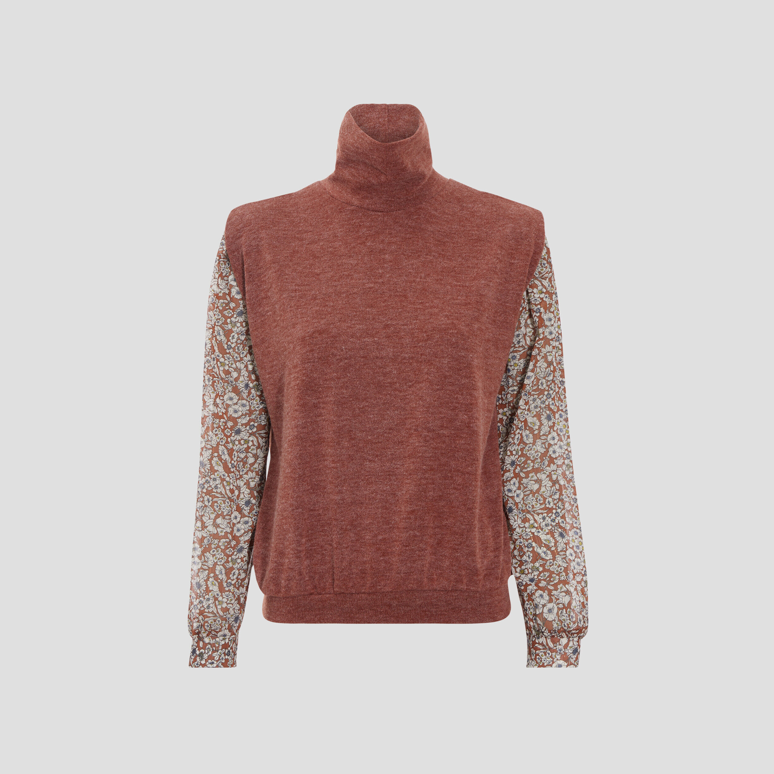 Pull à manches longues marron femme | Cache Cache