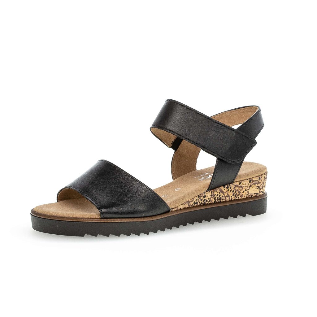 Gabor comfort Keilsandalette schwarz