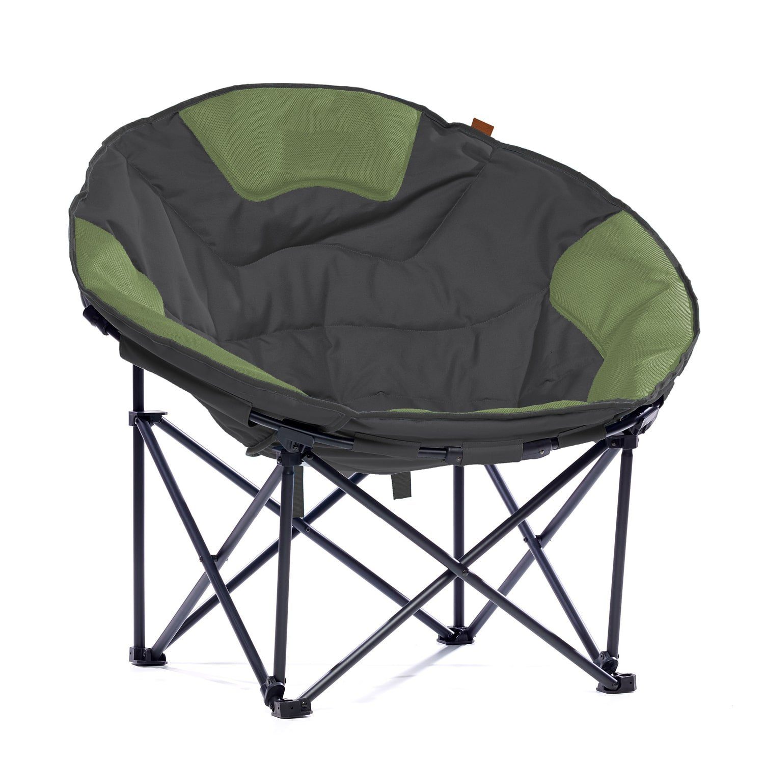 Skandika Campingstuhl Moonchair Deluxe XXL (grün), Großer, bequemer Campingstuhl, Camping Sessel