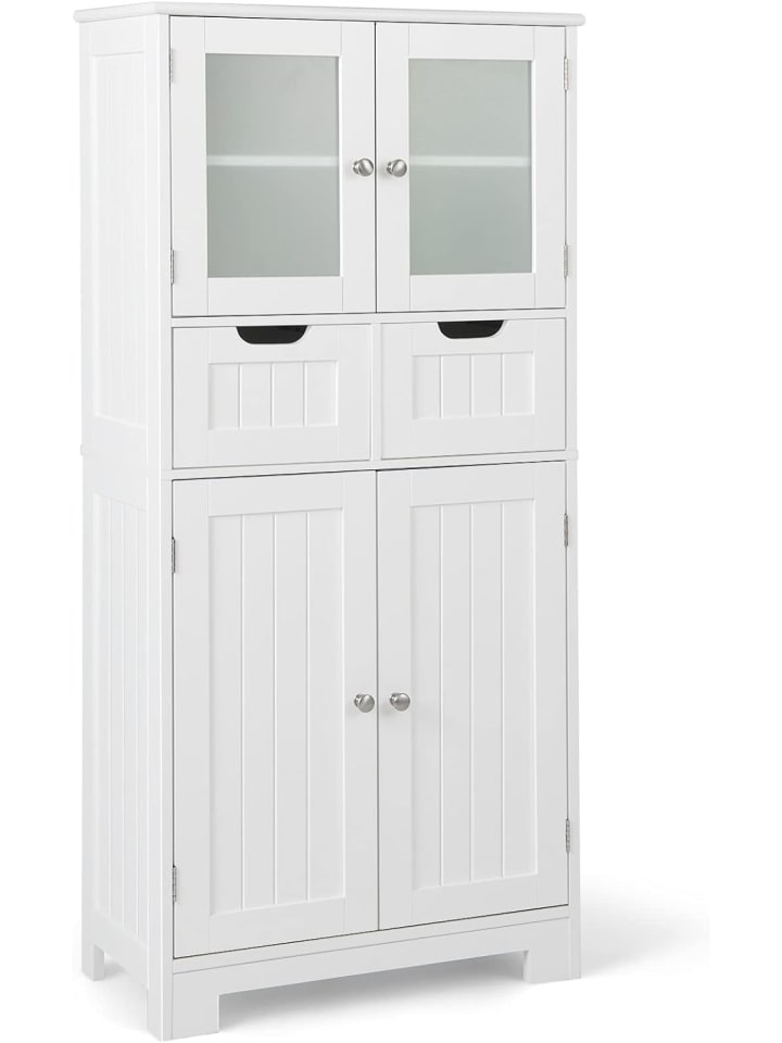 COSTWAY Badschrank mit 2 Schubladen in Weiß günstig kaufen onesize