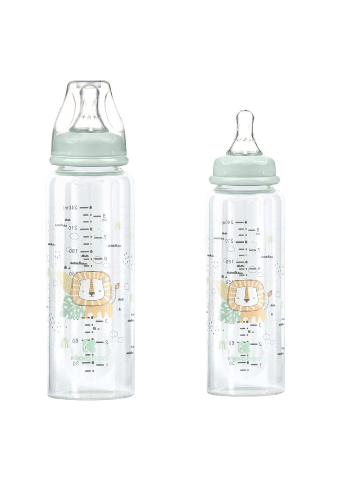 Kikkaboo Baby Glasflasche Savanna 240ml in grün günstig kaufen onesize