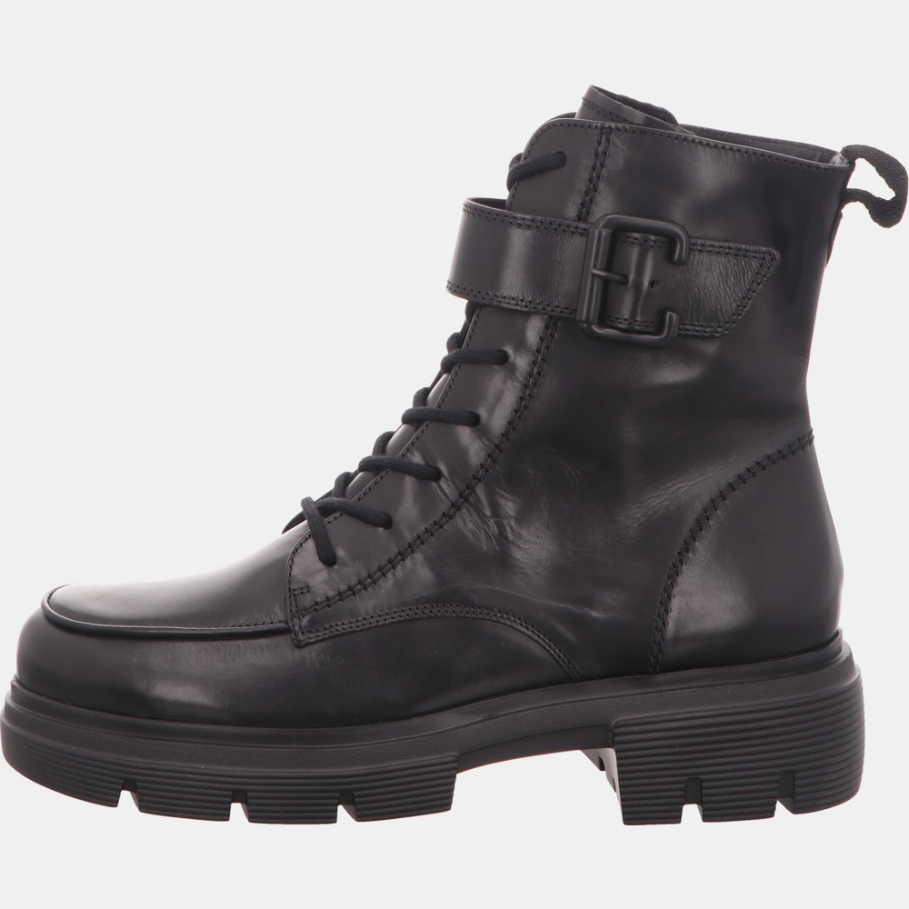 PAUL GREEN Stiefeletten schwarz Schnürboots mit Reißverschluß