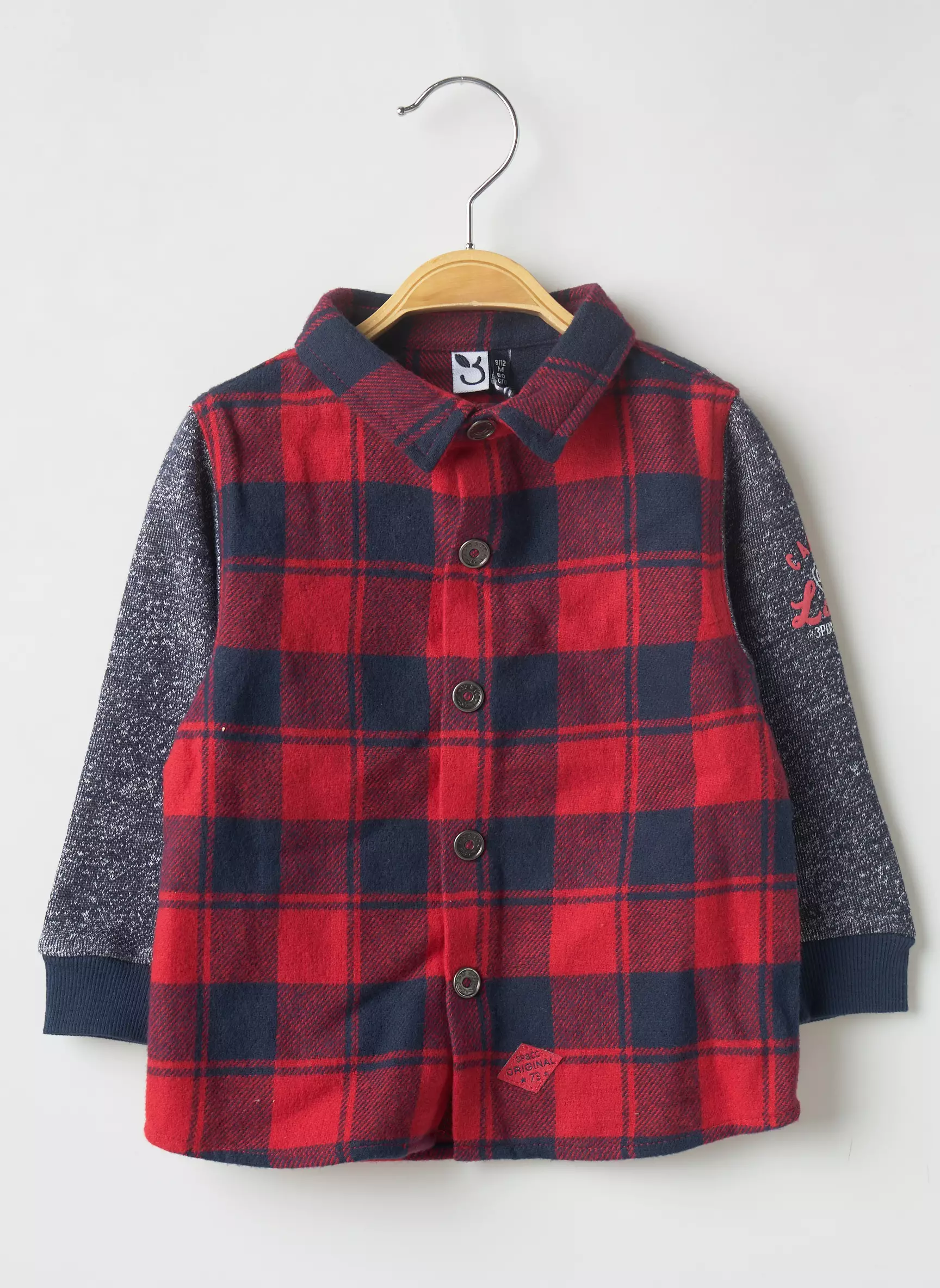 3 Pommes Vestecasual Garcon couleur rouge