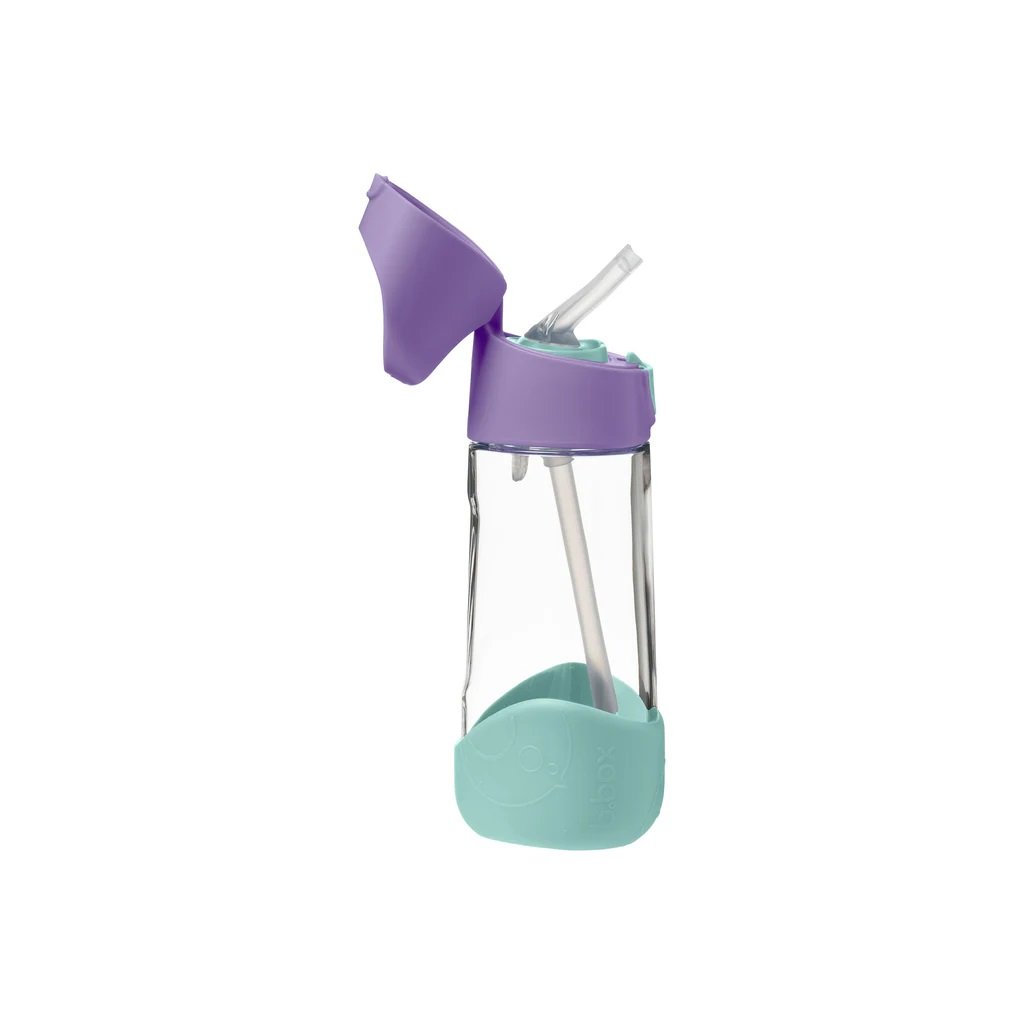 b.box Tritan-Flasche mit Strohhalm 450 ml - Lilac Pop