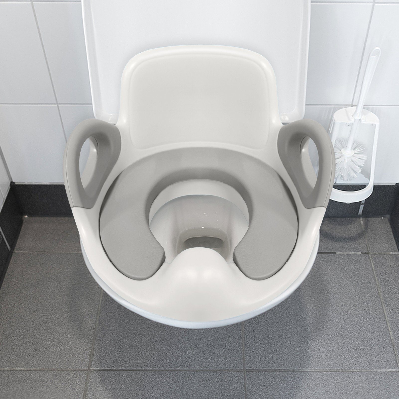 UISEBRT Kinder-WC-Sitz Toilettensitz WC Sitz, mit Spritzschutz, Griffe