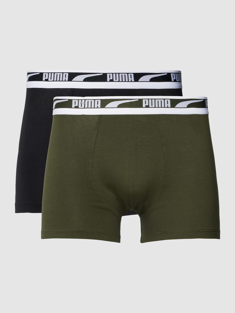 Boxershorts mit elastischem Logo-Bund in olivgrün