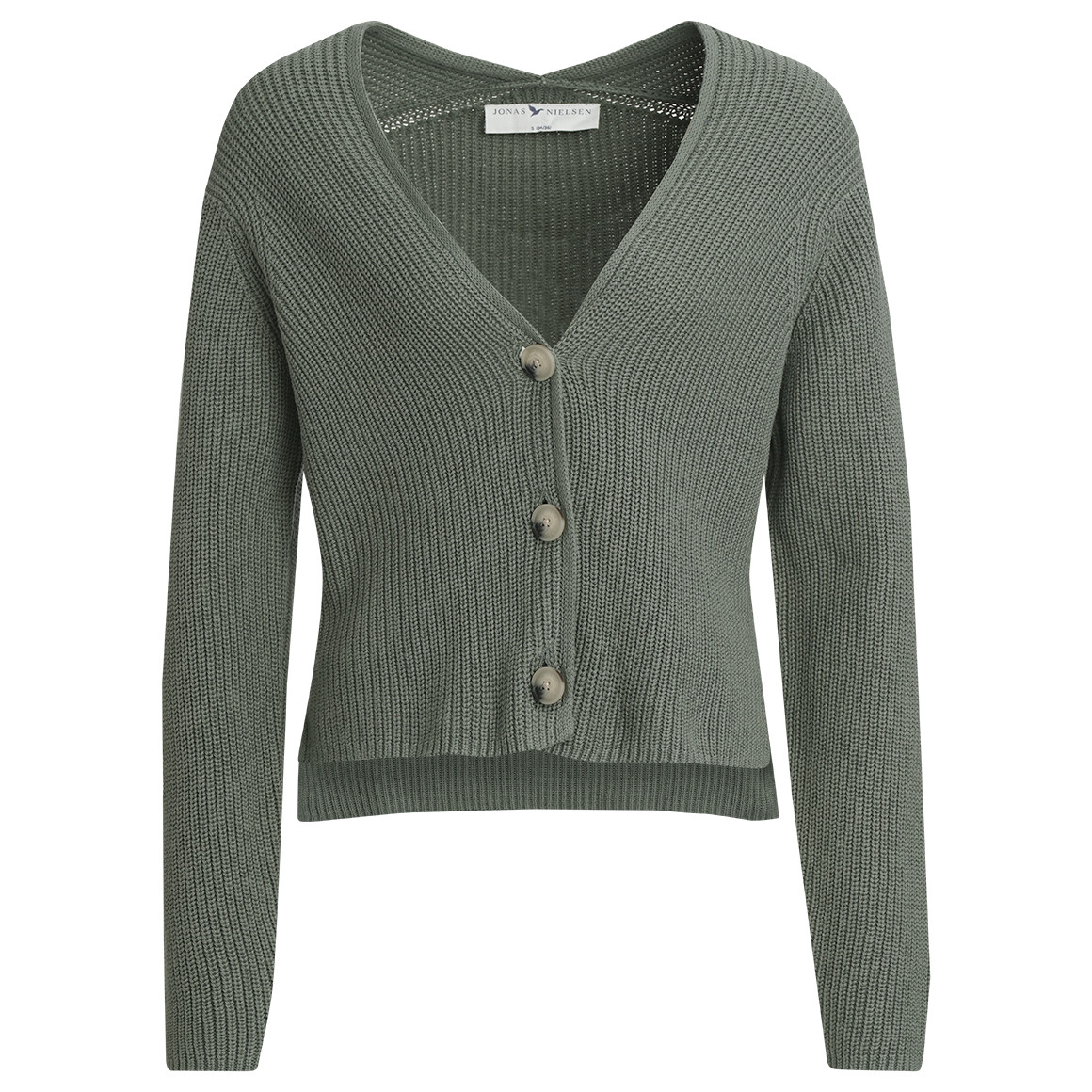 Damen Strickjacke aus Rippstrick