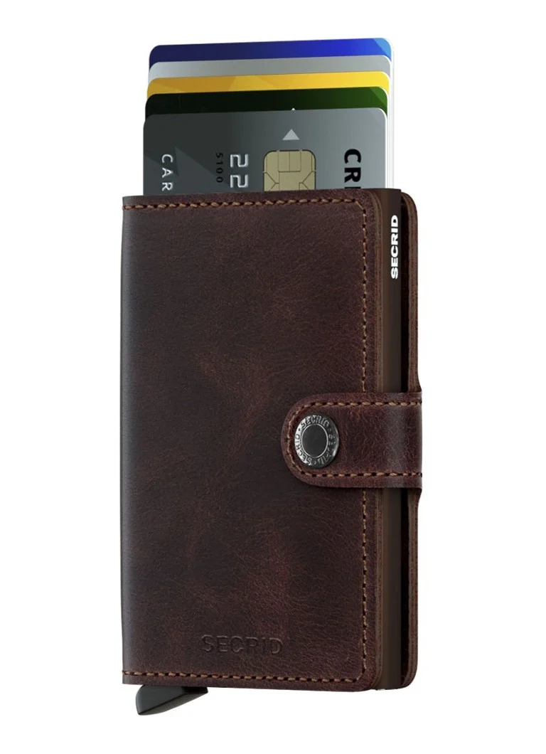 Portafoglio mini Secrid in pelle con porta carte di credito.