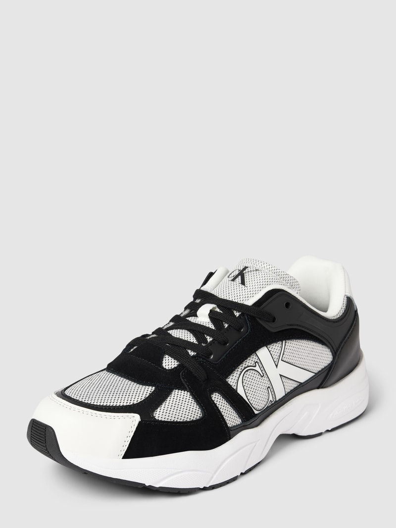 Sneaker mit Label-Details Modell 'RETRO TENNIS' in weiss