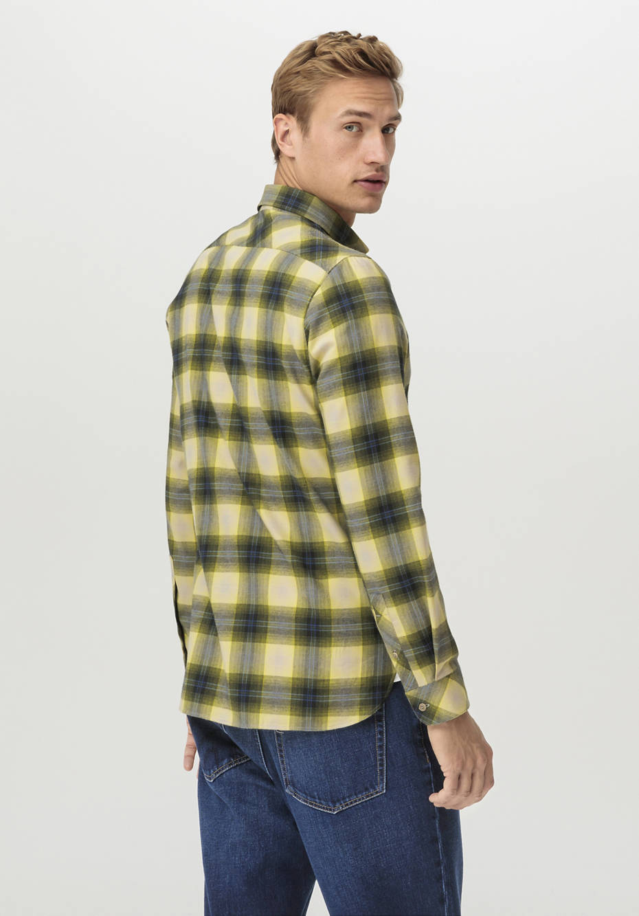 Flanell-Karohemd Regular Fit aus reiner Bio-Baumwolle