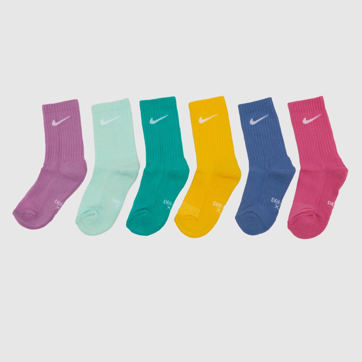 Nike multifärgade basic barnstrumpor 6-pack