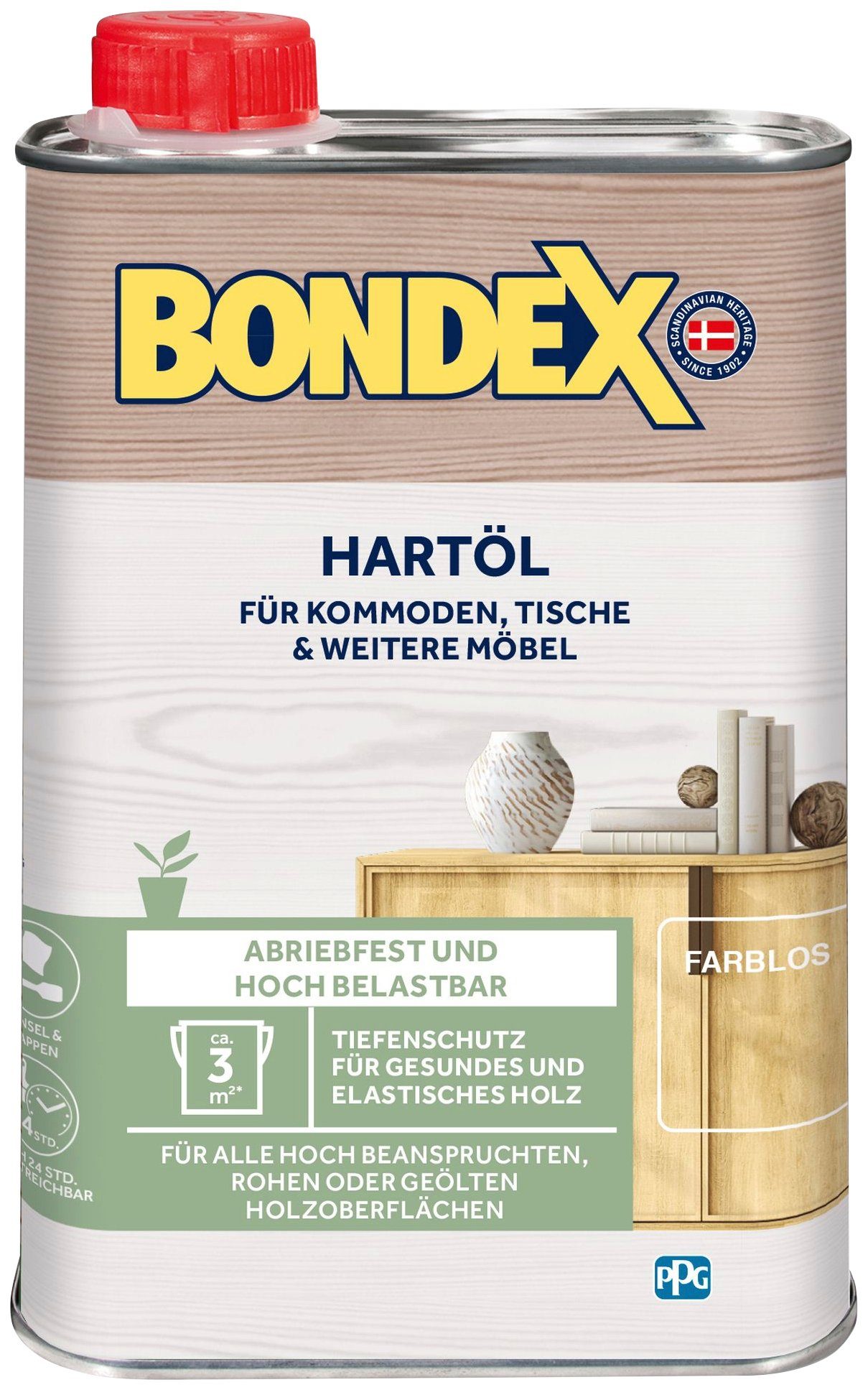 Bondex Holzöl HARTÖL, Weiß, 0,75 Liter Inhalt