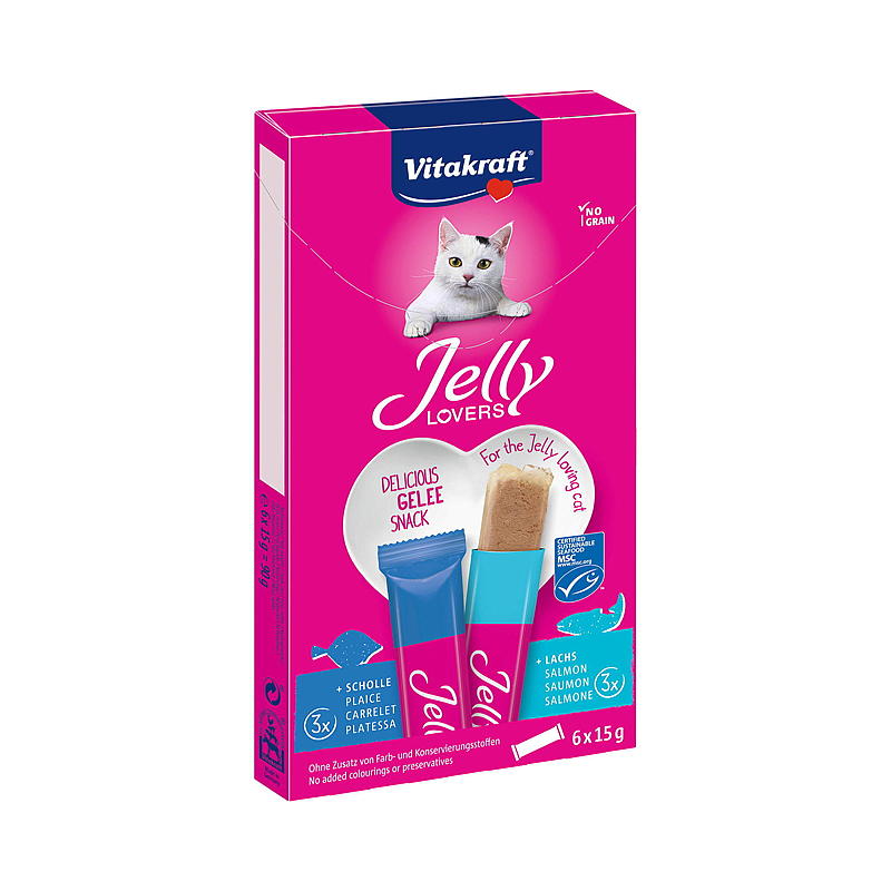 Vitakraft Kattesnacks 6x15 g laks Jelly lovers