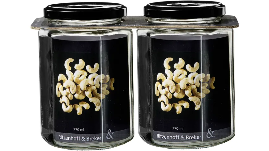 Ritzenhoff & Breker Mara Vorratsglas 2er Set 770ml transparent