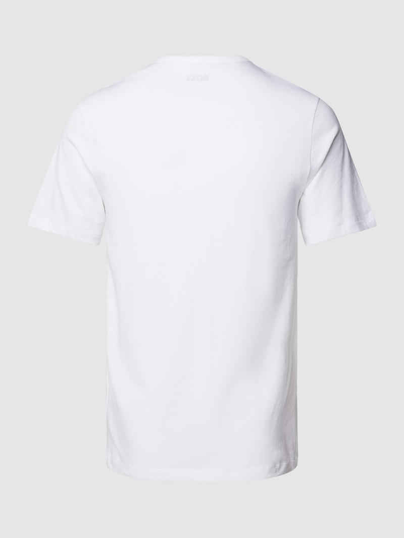T-Shirt mit Label-Stitching im 3er-Pack in weiß