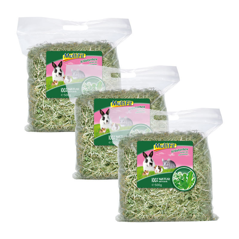 MultiFit Futter & Heu MultiFit Kräuterheu 3x500g