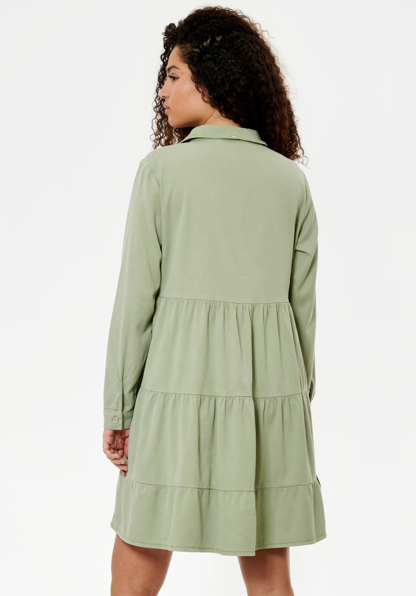 GENTI  Robe babydoll kaki Femme