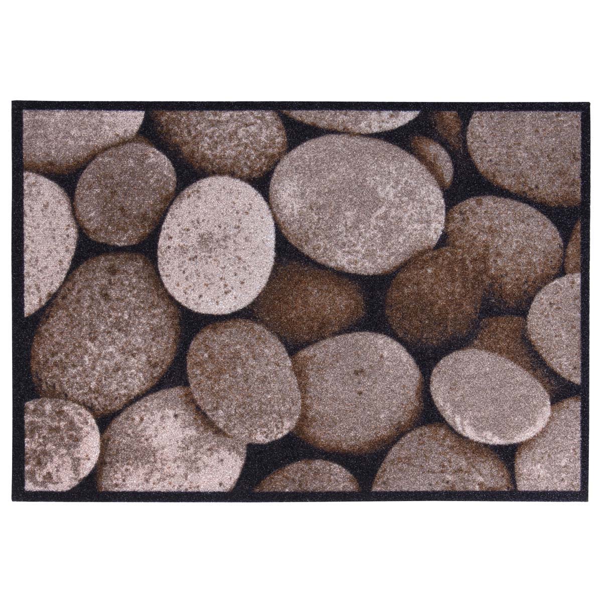 HOMCOM Fußmatte Stones Taupe 70 x 50 x 0,5 cm