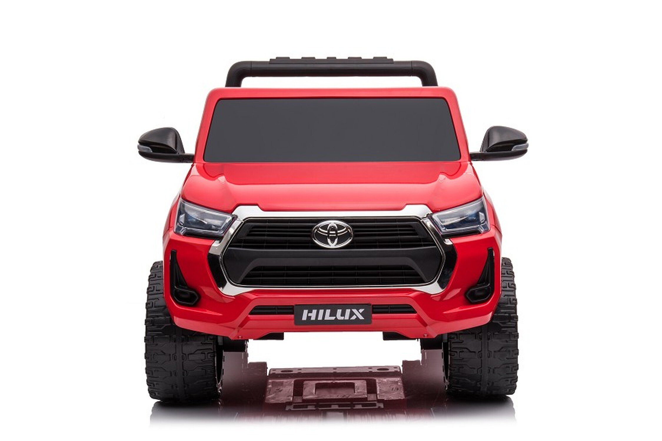 TPFLiving electric children's car Toyota Hilux - motor: 4 x 12V - battery: 1 x 12 Volt/14Ah, load capacity 40 kg, children's car - electric car with leather seat and seat belt