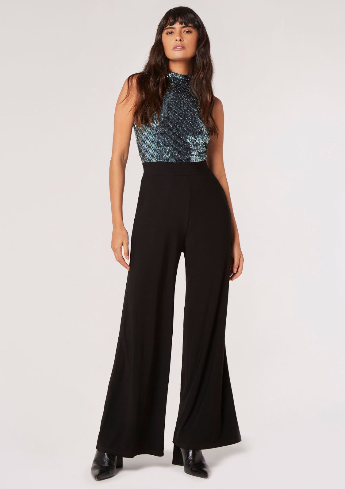 Apricot Jumpsuit Rainbow Mirrorball Jumpsuit (1-tlg) mit Glitzereffekt