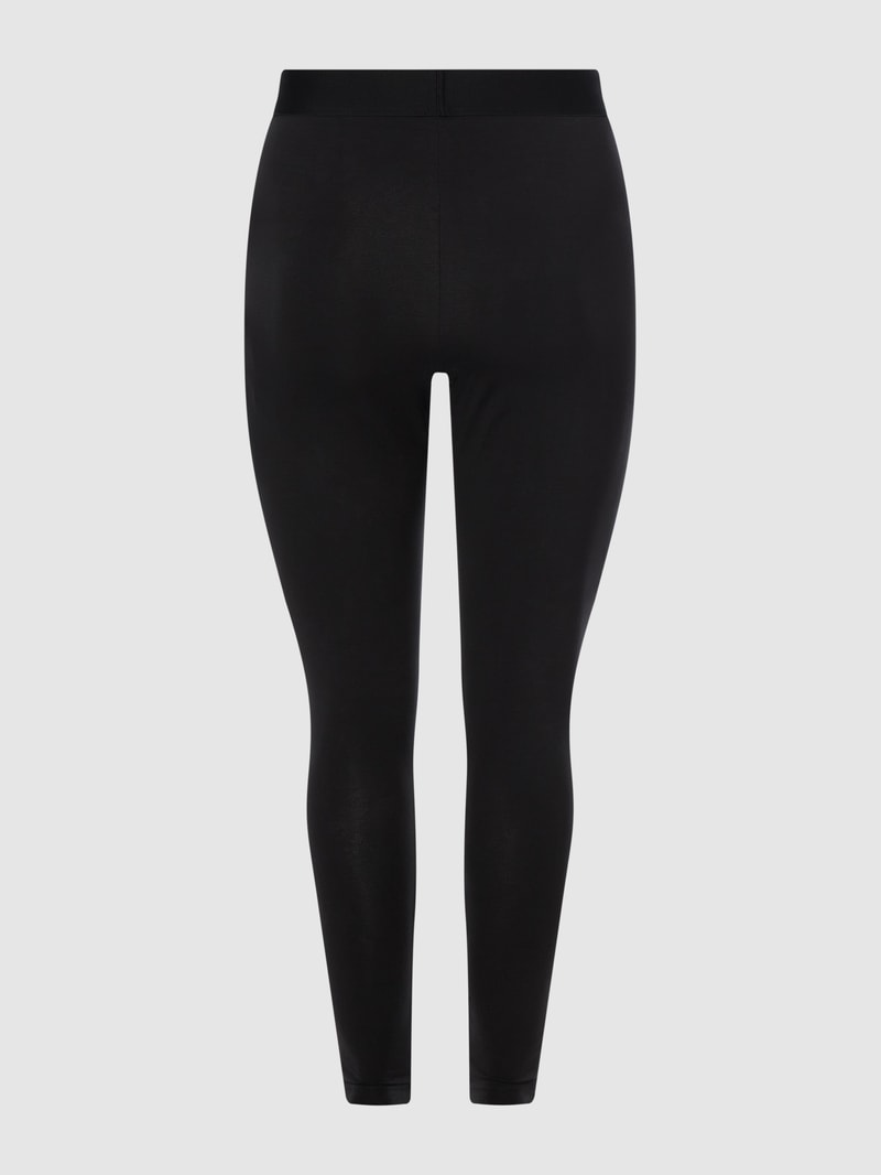PLUS SIZE Sportleggings mit Logo-Streifen in schwarz